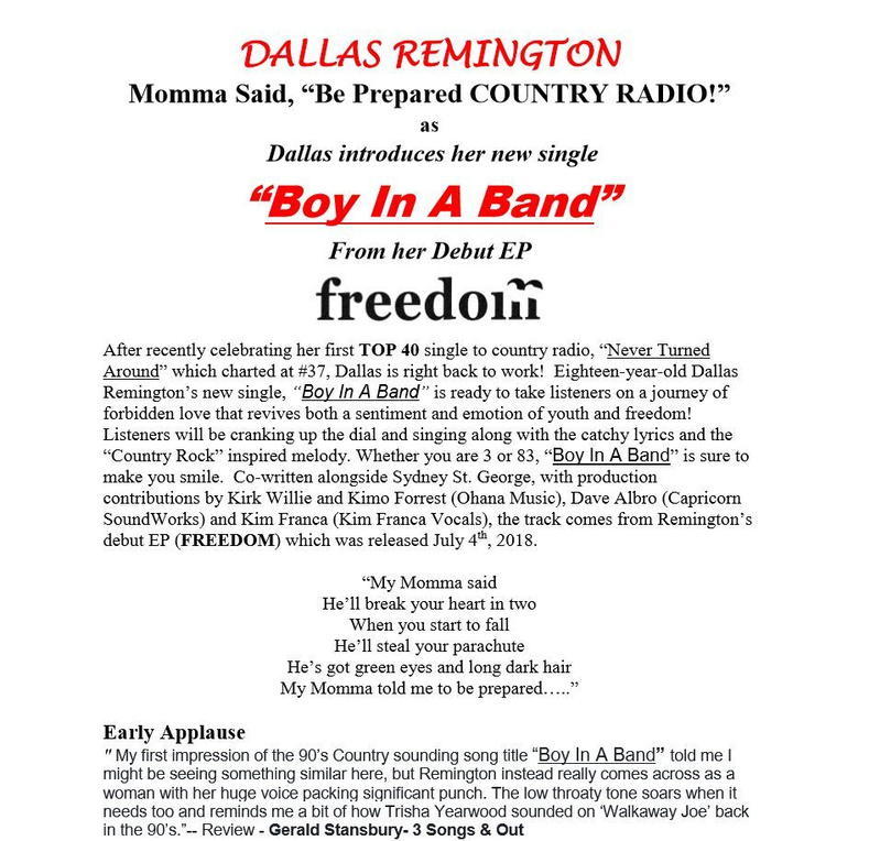 Dallas Remington Boy In A Band Daily Play MPE®Daily Play MPE®